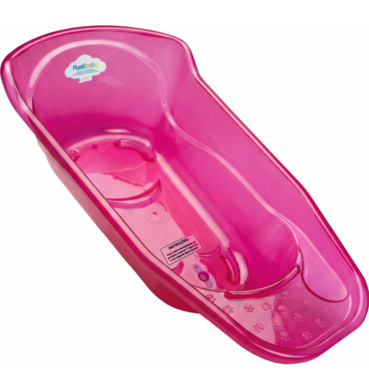 BANHEIRA PLAST.C/DRENO 20LTS ROSA
